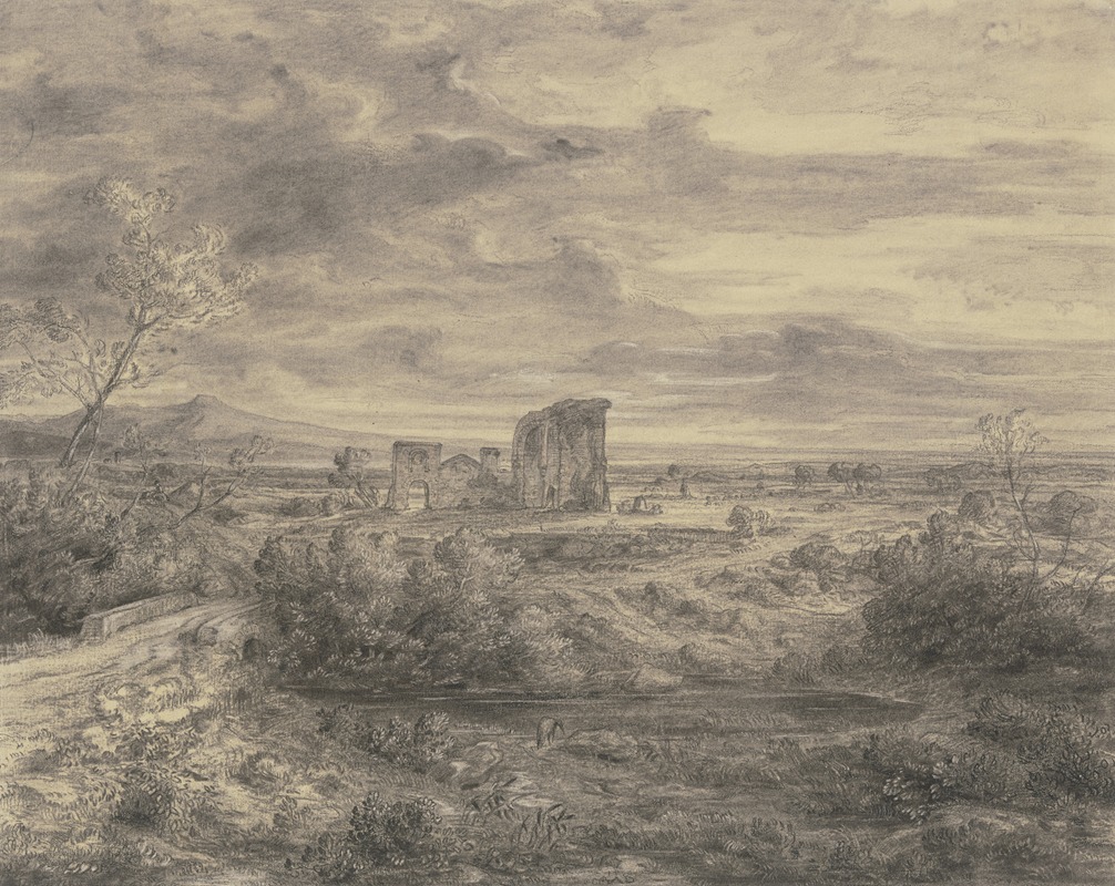 Blick auf das Albaner Gebirge — Ludwig Metz