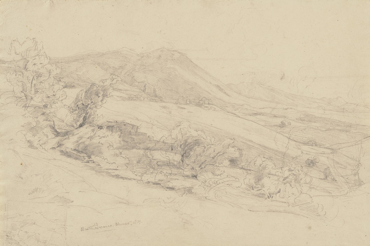 Olevano, Monte Serone by Ludwig Metz, 1851 — digital art print download
