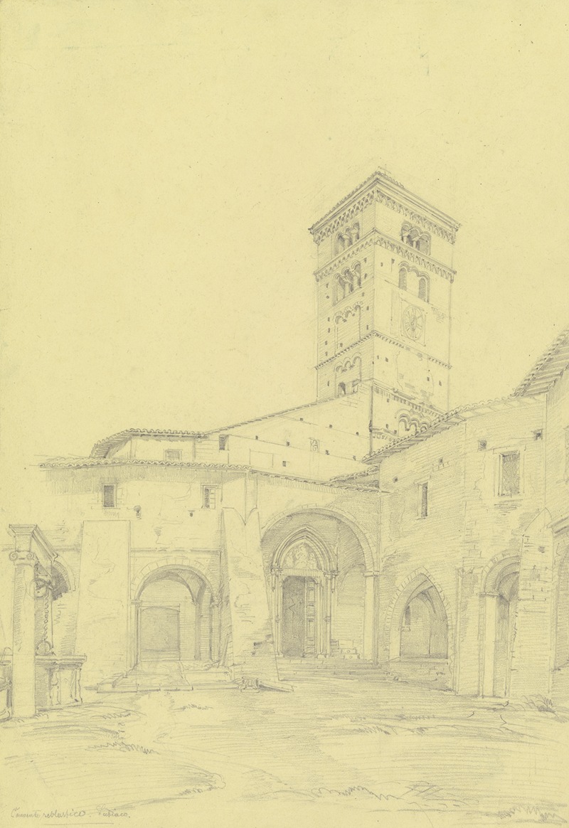 S. Scolastica near Subiaco by Ludwig Metz — digital art print download