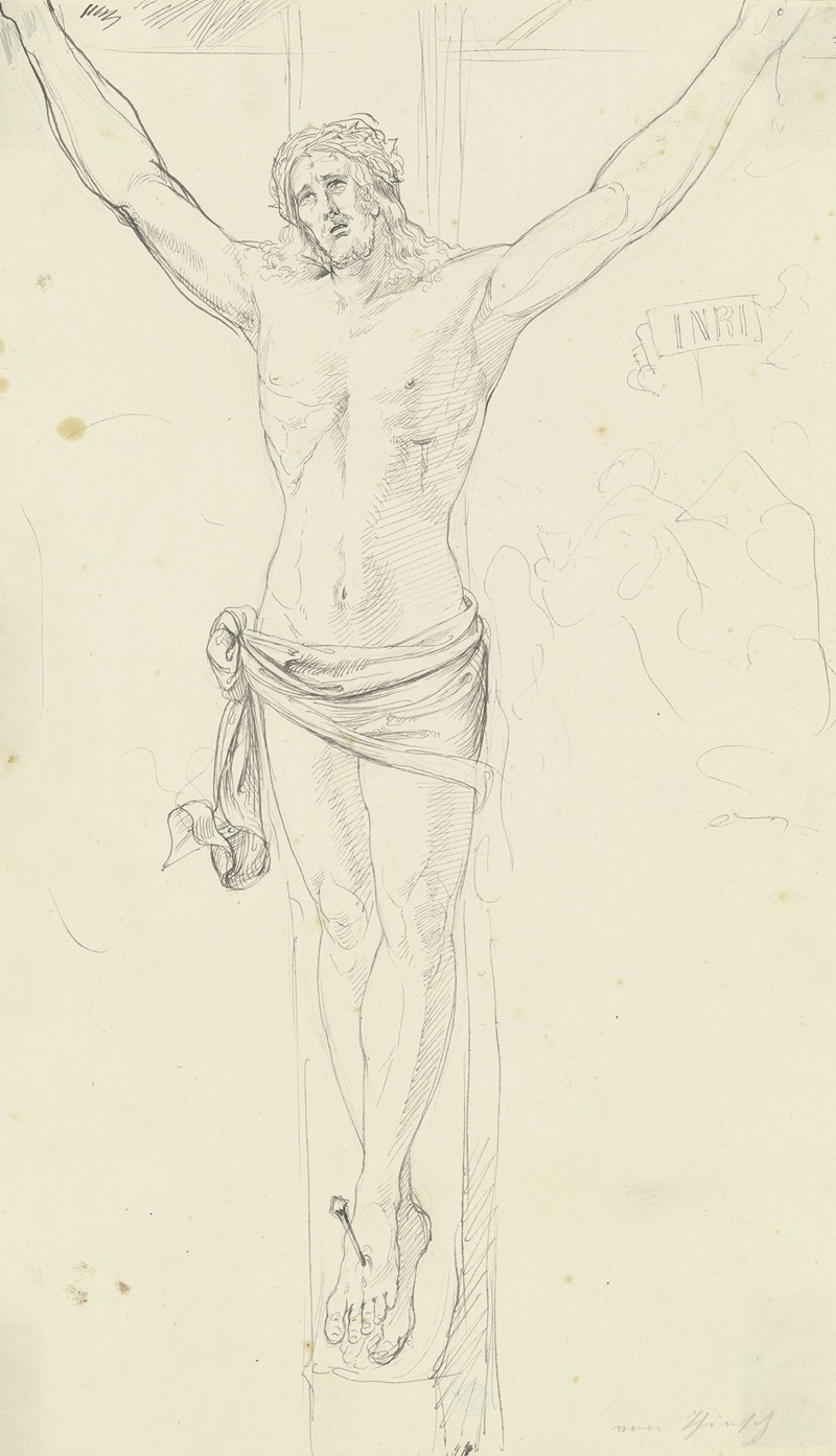 Christ on the cross by Людвиг Тирш — digital art print download