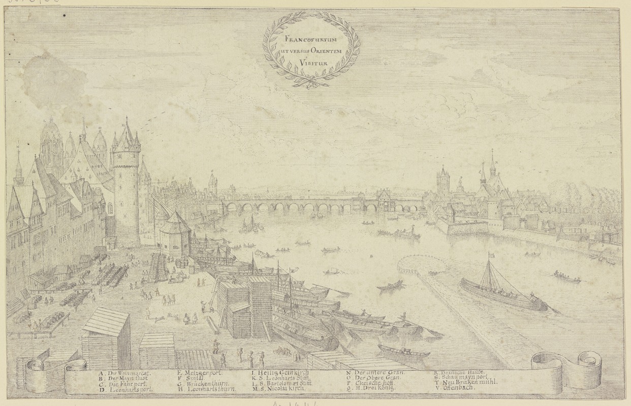 Ansicht von Frankfurt am Main by Маттиас Мериан старший — digital art print download