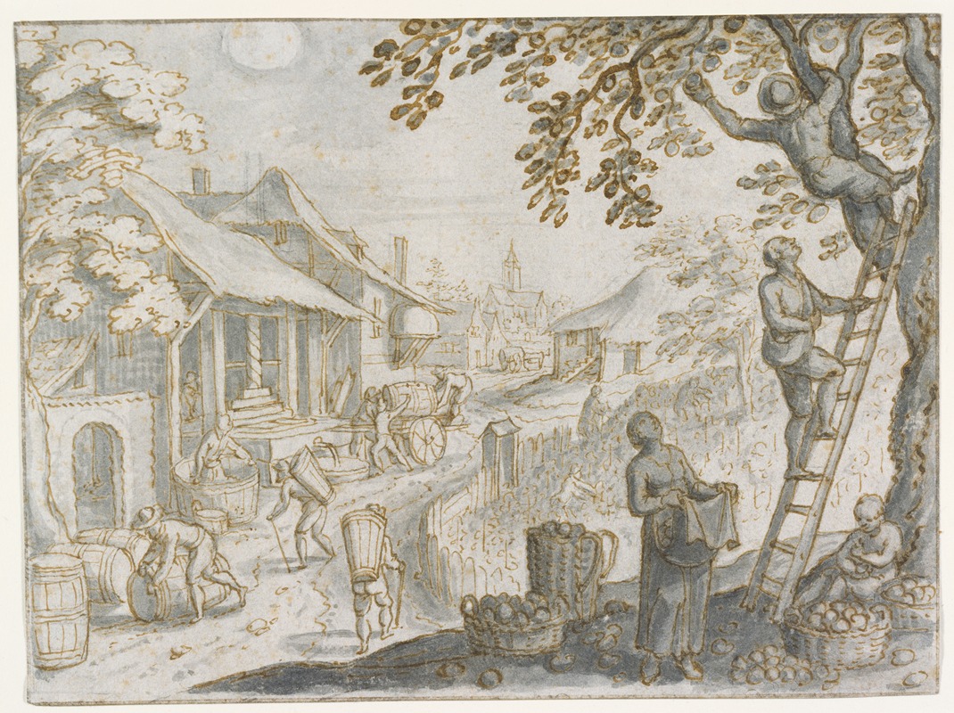 Jahreszeitenbild Herbst by Маттиас Мериан старший, 1622 — digital art print download