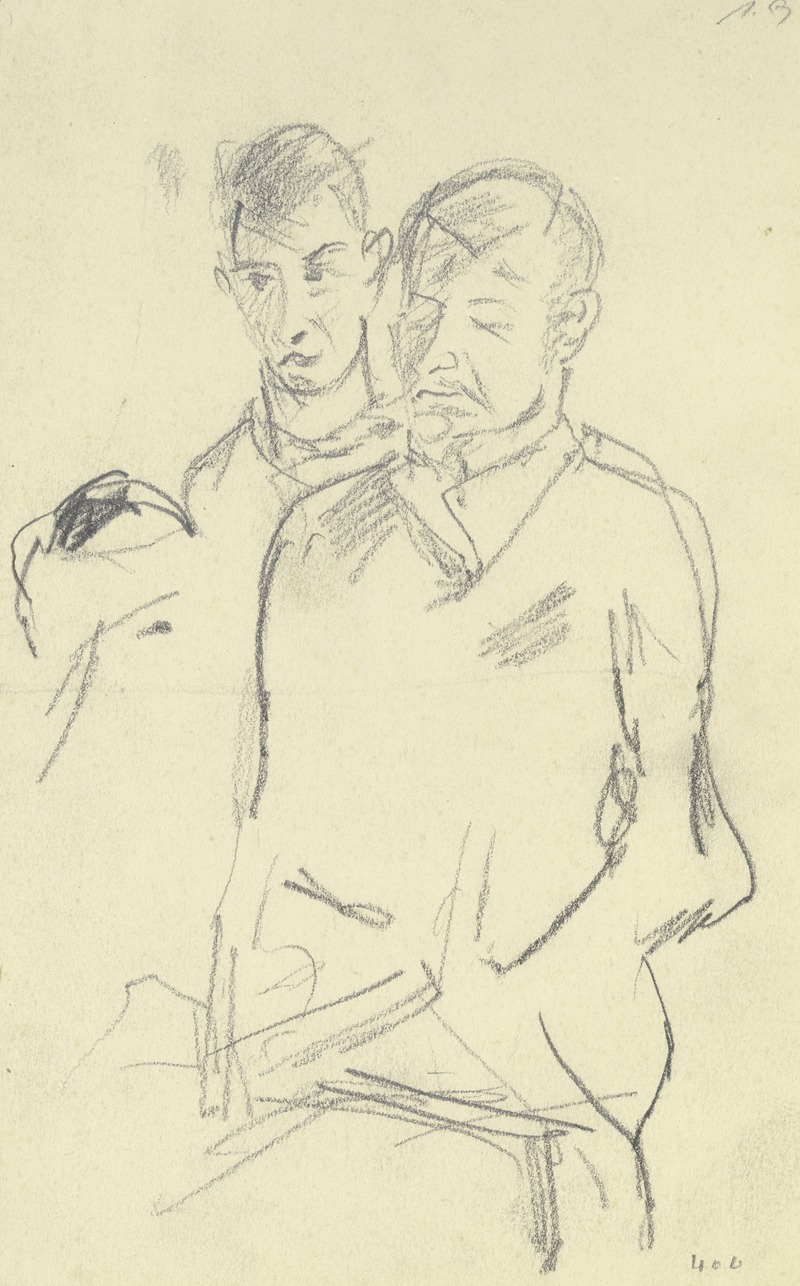 2 Zuhörer by Max Beckmann, 1915 — digital art print download