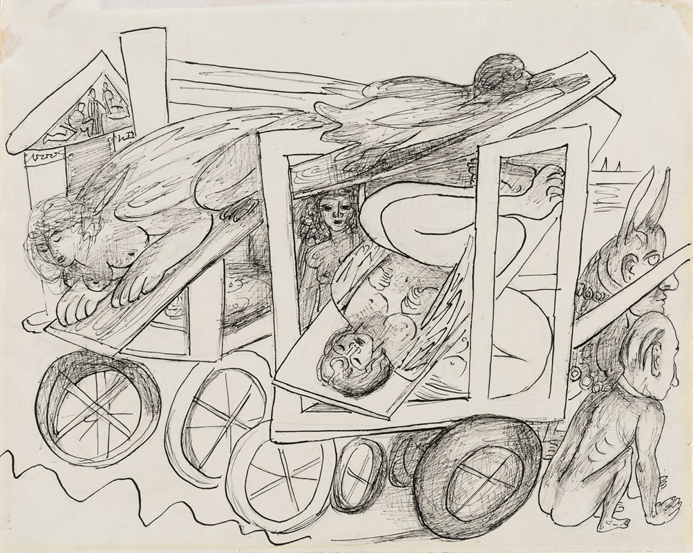 Abtransport der Sphinxe by Макс Бекманн, 1946 — digital art print download