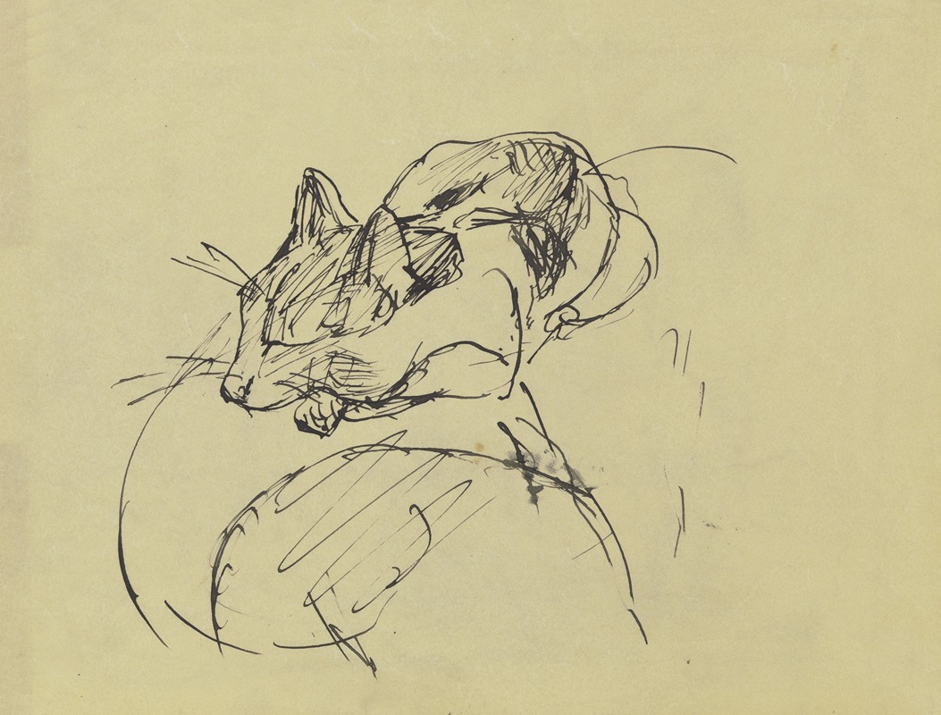Cat by Макс Бекманн, 1915 — digital art print download