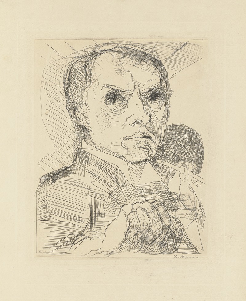 Self-Portrait with Stylus by Max Beckmann — digital art print download