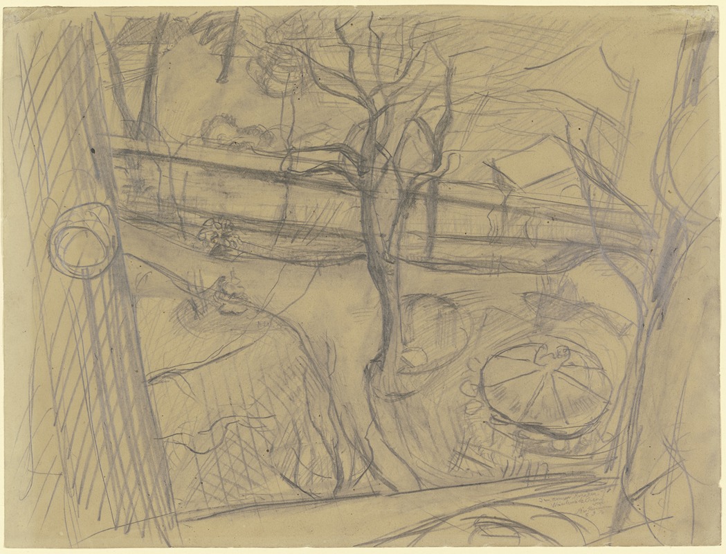 View of a Garden from a Window — Max Beckmann