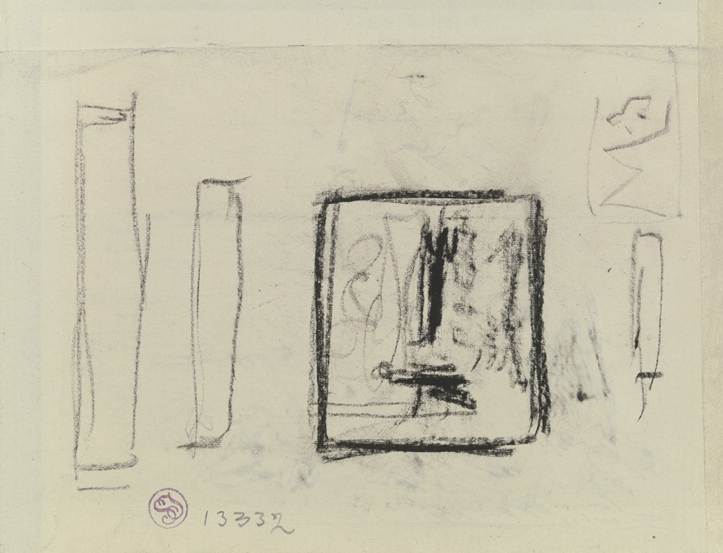 Sketched rectangles by Max Liebermann — digital art print download
