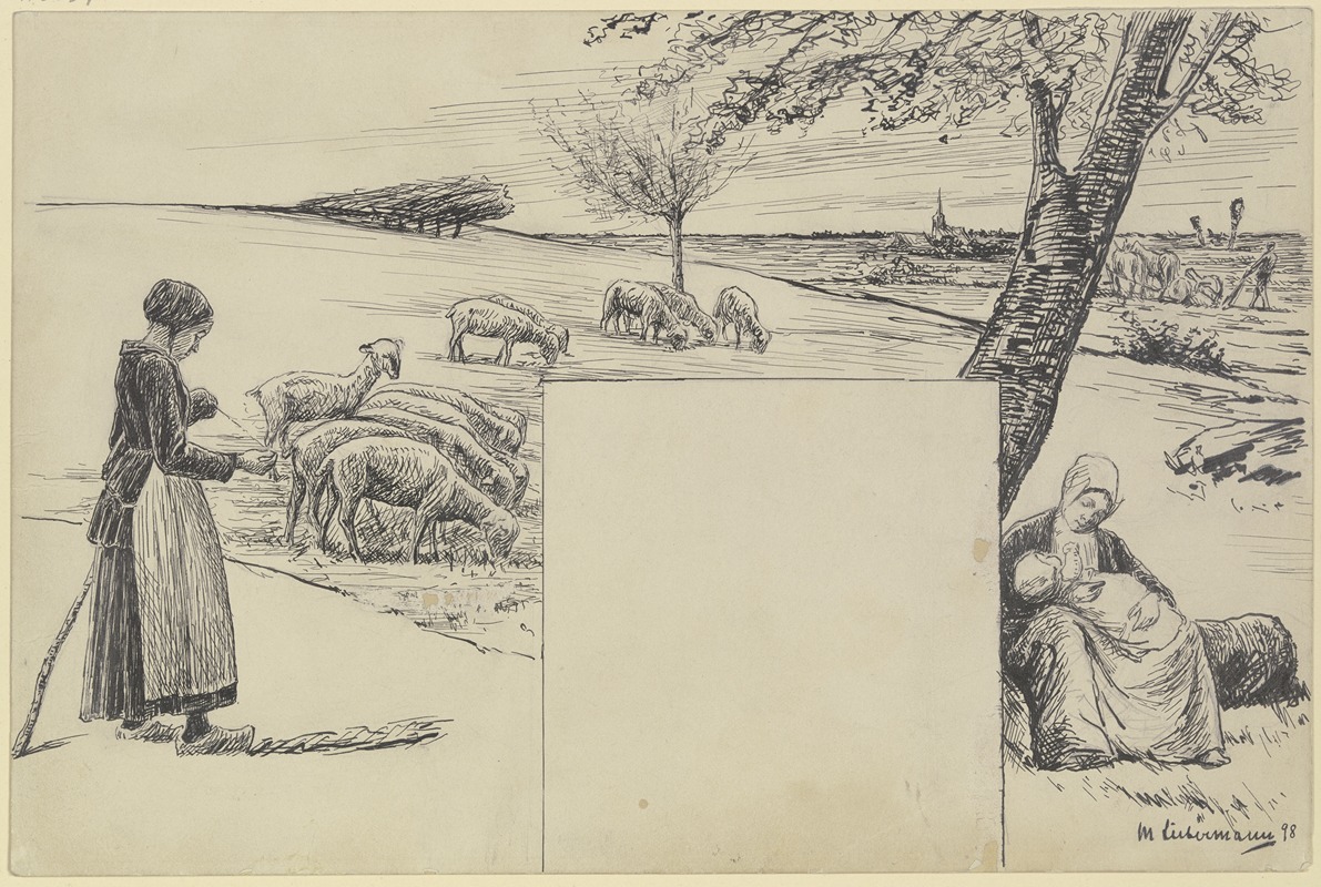 Studie zu dem Wandgemälde; Sommer by Макс Либерман, 1898 — digital art print download