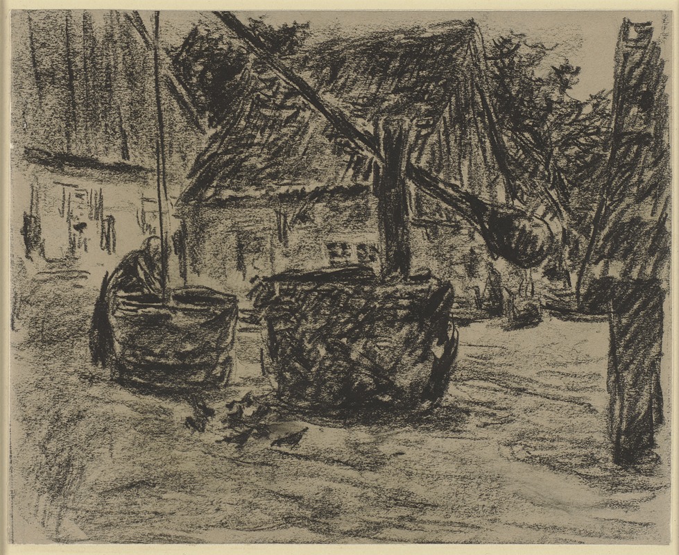 Village draw well by Макс Либерман — digital art print download