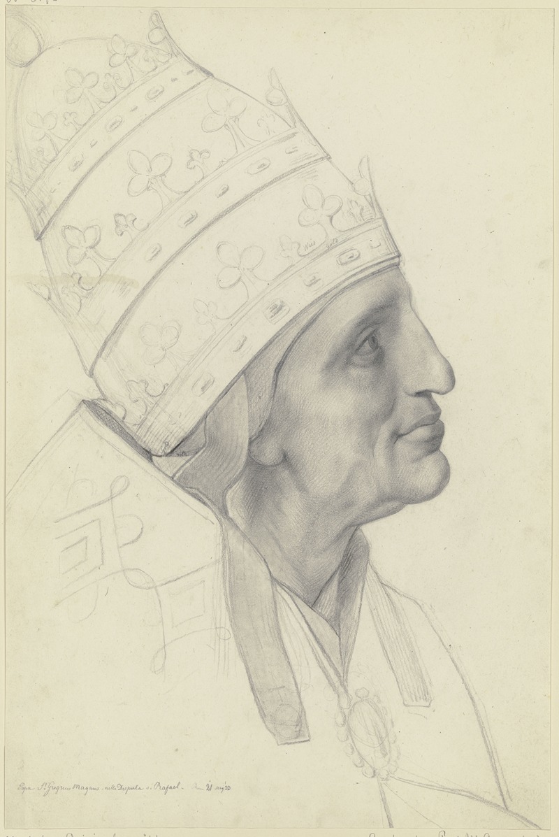 Papst Gregor der Große aus Raffaels Disputa — Moritz Daniel Oppenheim