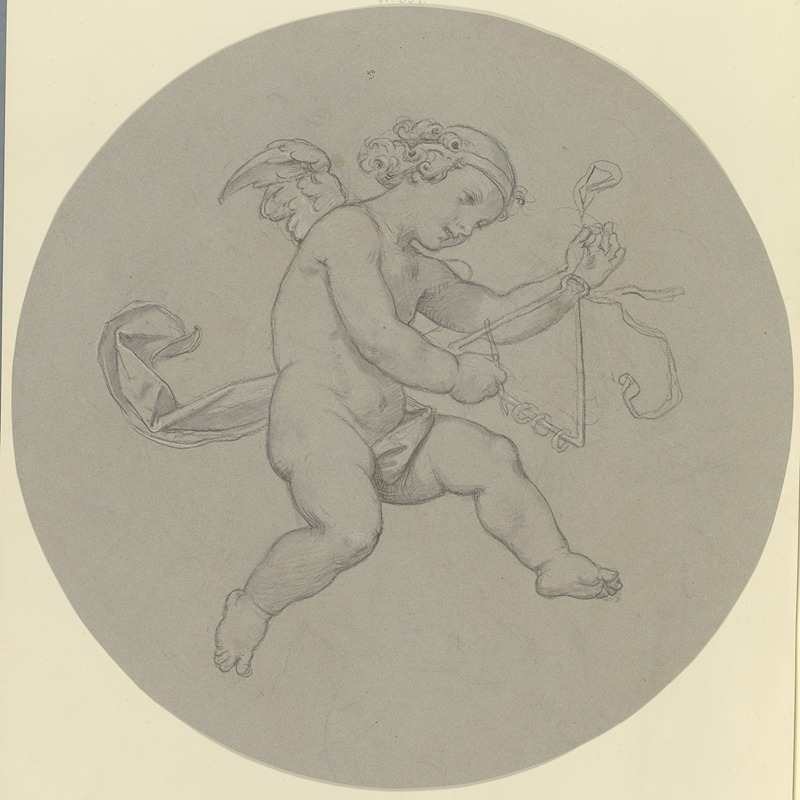 Schwebender Putto mit Triangel by Moritz von Schwind — digital art print download
