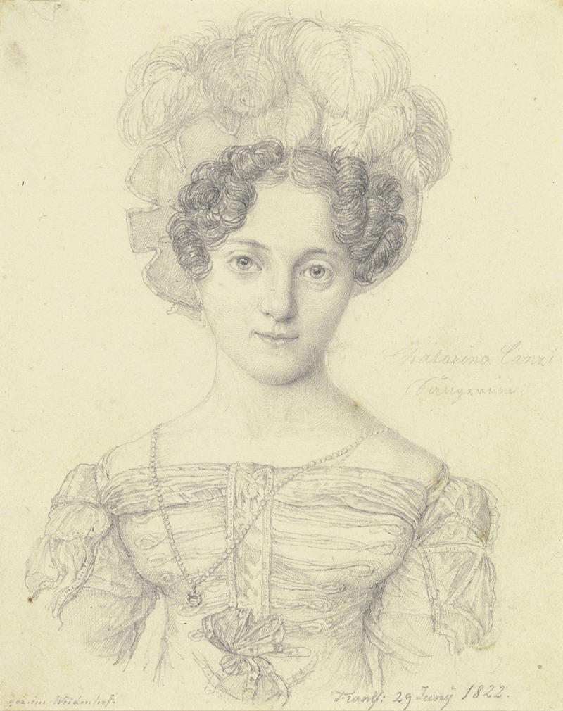 Bildnis der Sängerin Catharina Canzi — Nikolaus Hoff