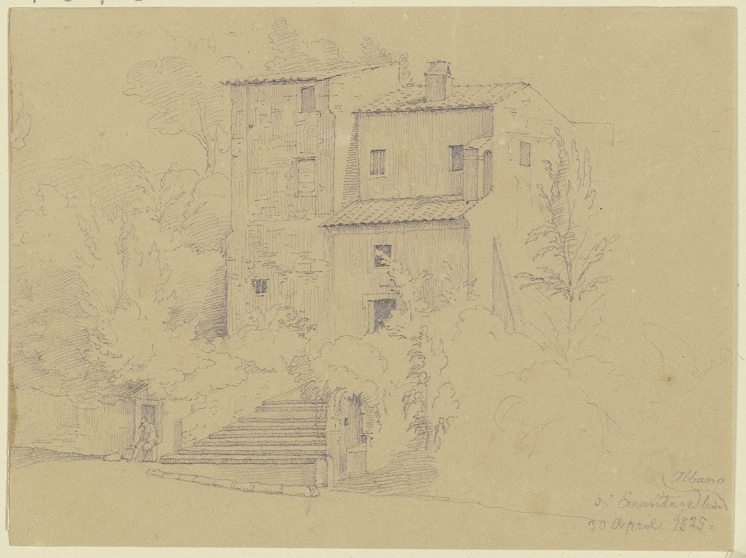 Die Eremitage bei Albano by Nikolaus Hoff, 1825 — digital art print download