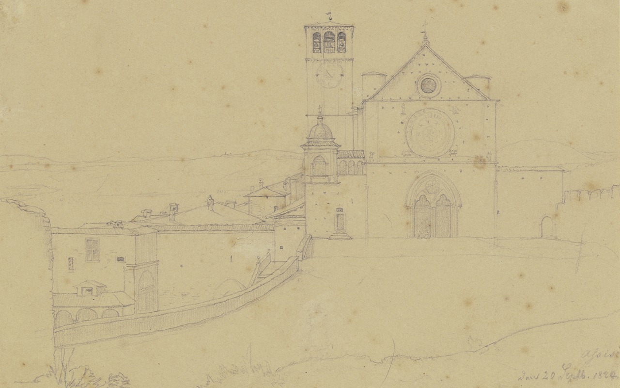 S. Francesco in Assisi by Nikolaus Hoff, 1824 — digital art print download