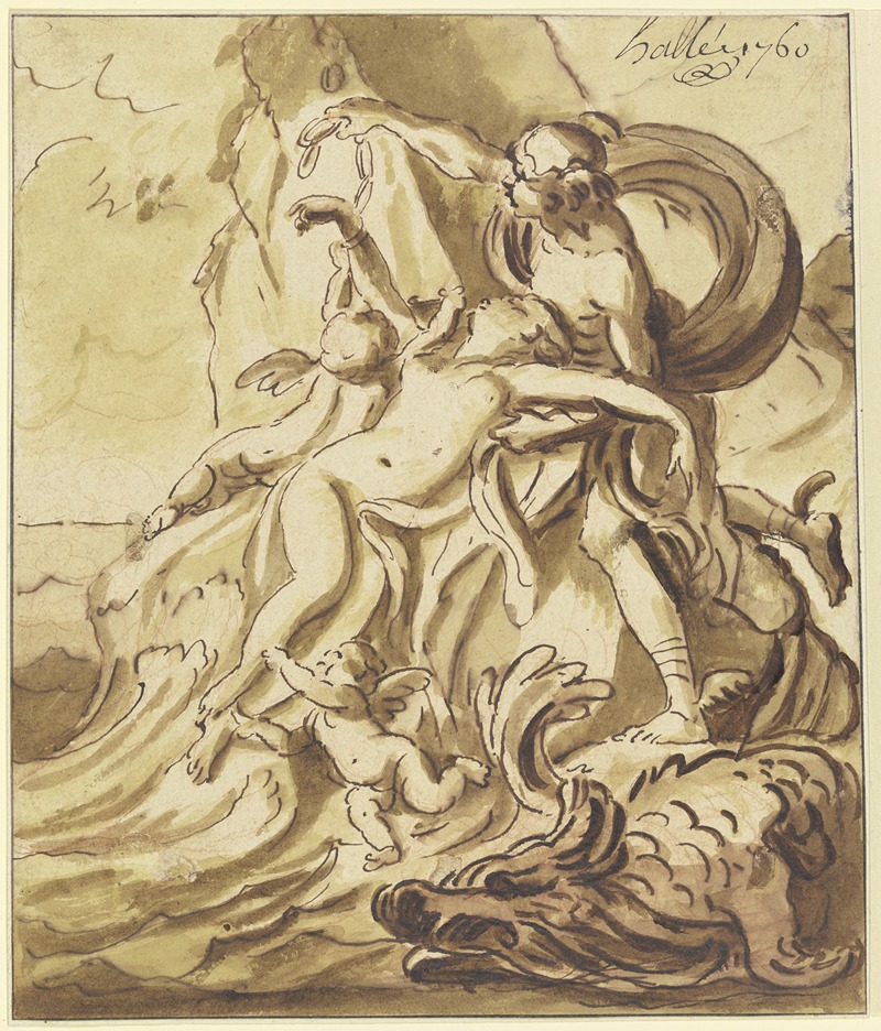 Perseus befreit Andromeda by Нёль Алле, 1760 — digital art print download