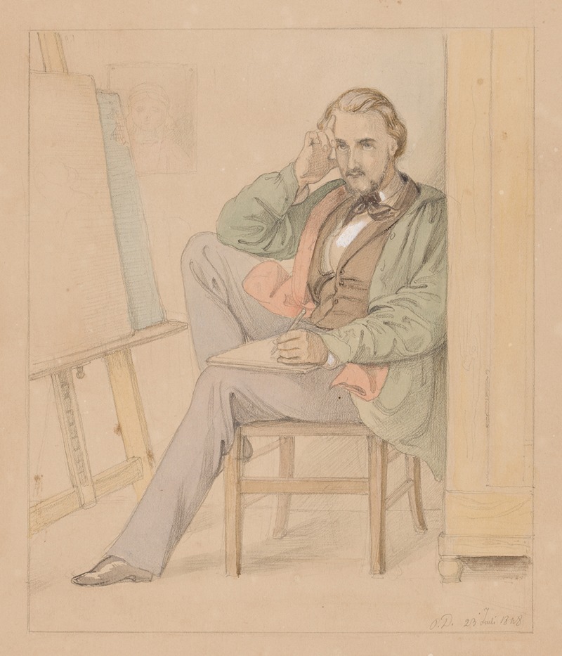 Self-portrait by Otto Donner von Richter, 1848 — digital art print download