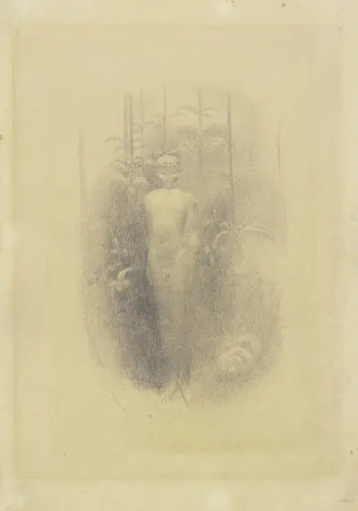 Nackter Jüngling im Tannenwald by Otto Meyer-Amden — digital art print download