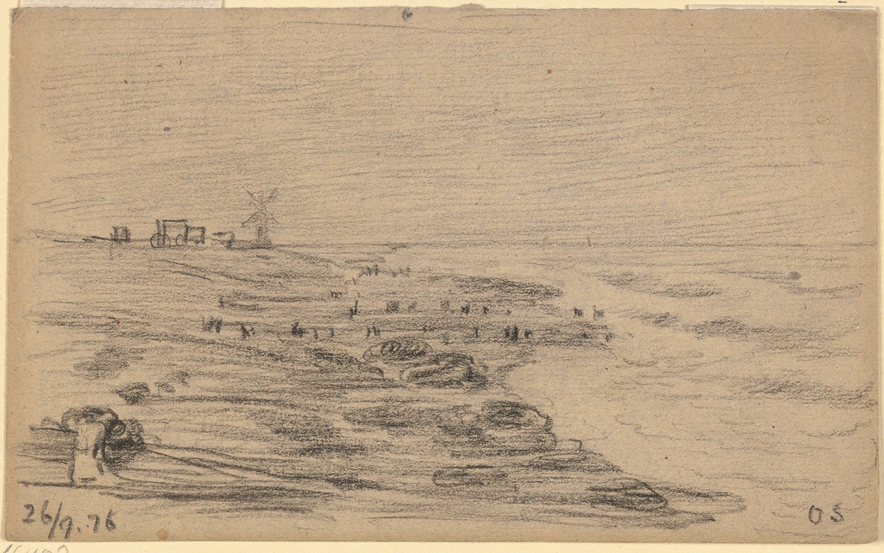 Ansicht der Küste von Littlehampton by Отто Шольдерер, 1876 — digital art print download