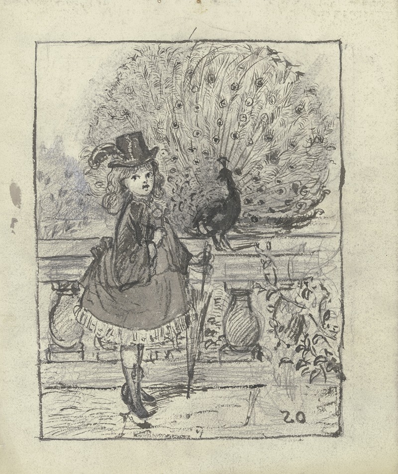 As proud as a peacock by Отто Шольдерер, 1873 — digital art print download