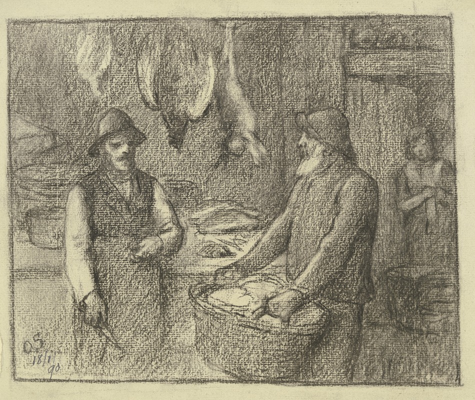 Beim Wildbrethändler by Отто Шольдерер, 1890 — digital art print download