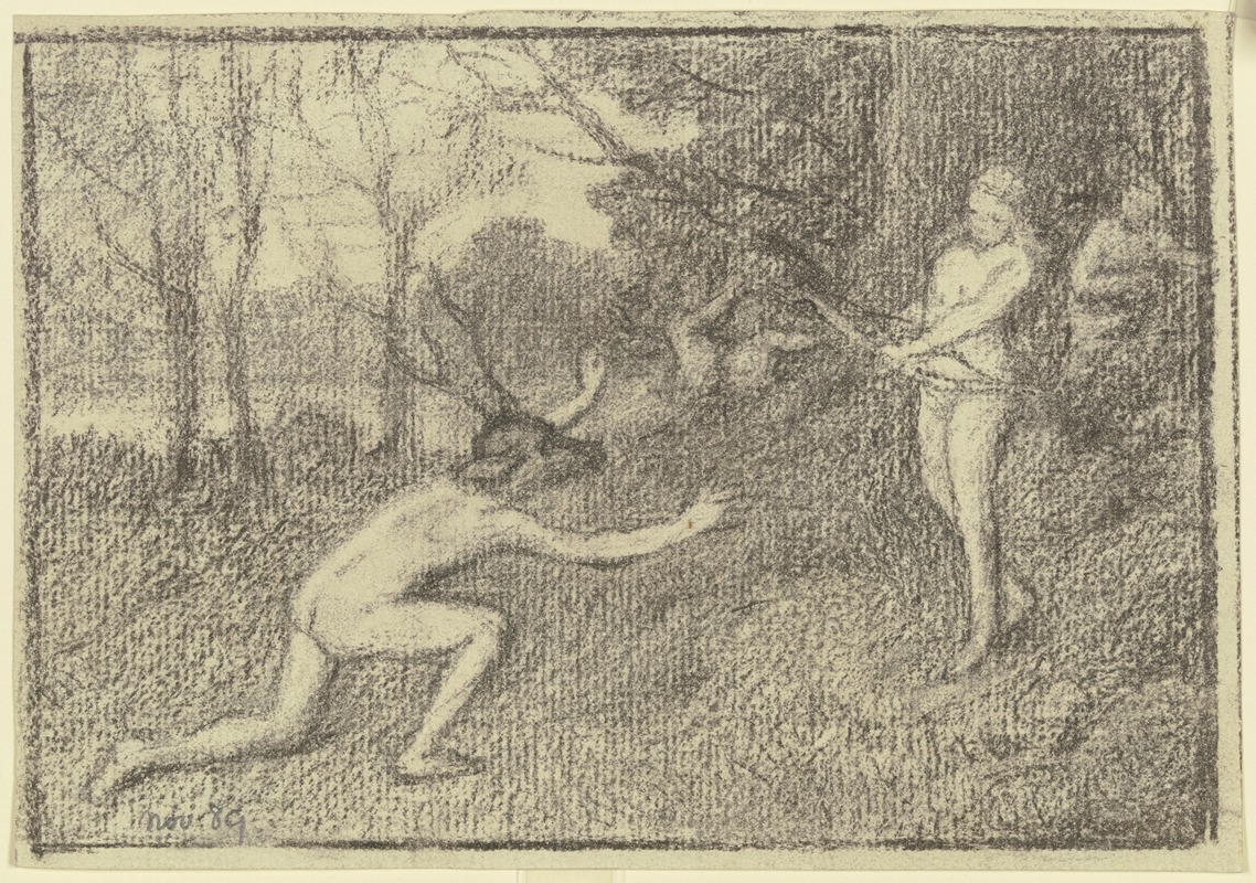 Diana and Actaeon by Отто Шольдерер, 1889 — digital art print download