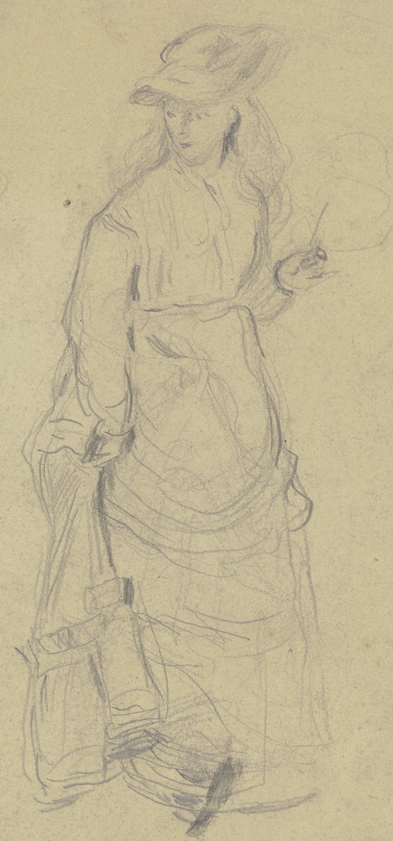 Luise Scholderer im Rüschenkleid by Отто Шольдерер — digital art print download