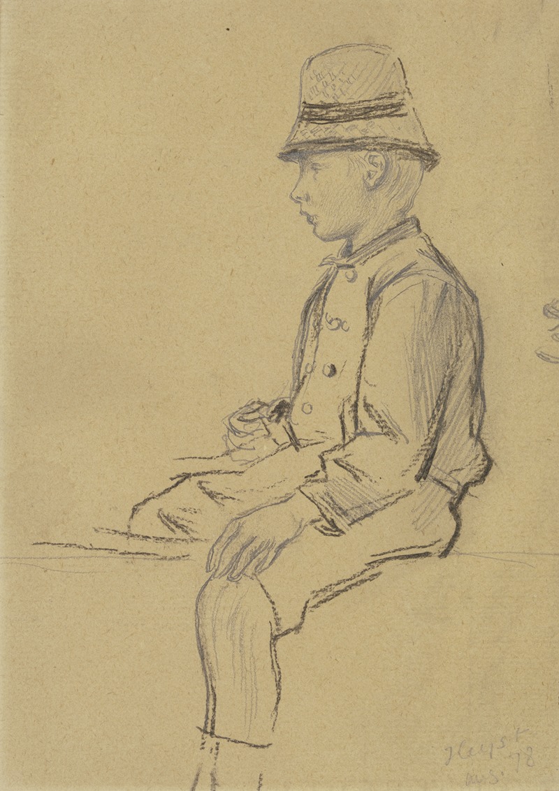Studie für den 'Eselreiter in den Dünen' — Otto Scholderer