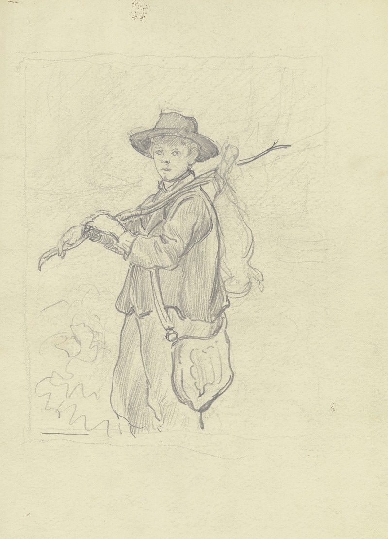 The young gamekeeper by Отто Шольдерер — digital art print download