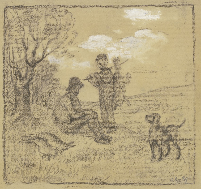 The young poacher by Отто Шольдерер, 1889 — digital art print download