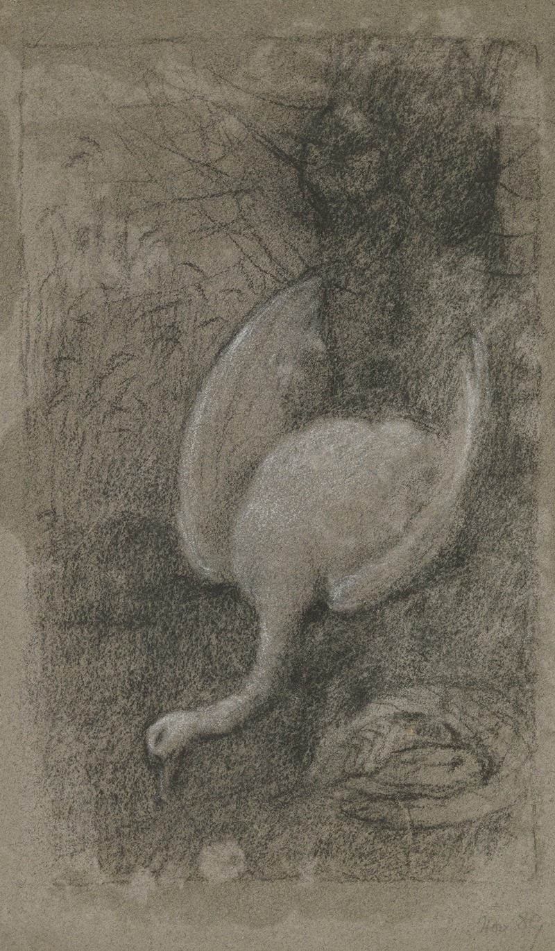 Toter Schwan vor Trauerweide by Отто Шольдерер, 1889 — digital art print download