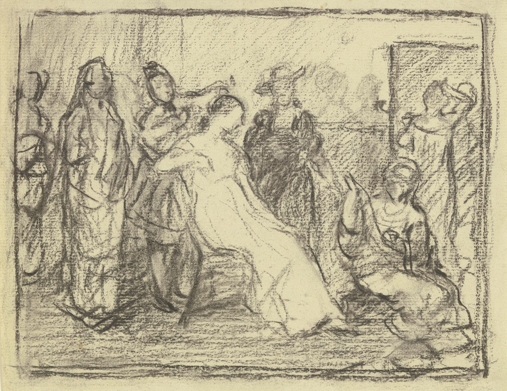 Vorbereitung zum Kostümball — Otto Scholderer