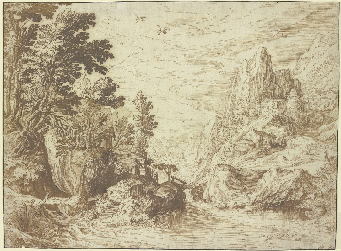 Ansicht einer Campagnalandschaft by Paul Bril, 1590 — digital art print download