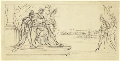 Galba adoptiert den Piso by Paul Egell, 1748 — digital art print download