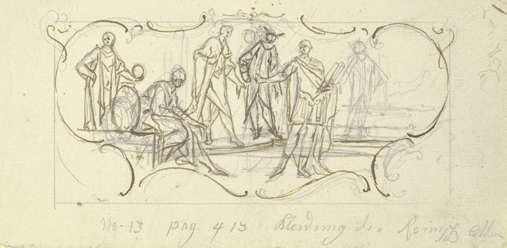 Kleidung der römischen Männer by Paul Egell, 1748 — digital art print download