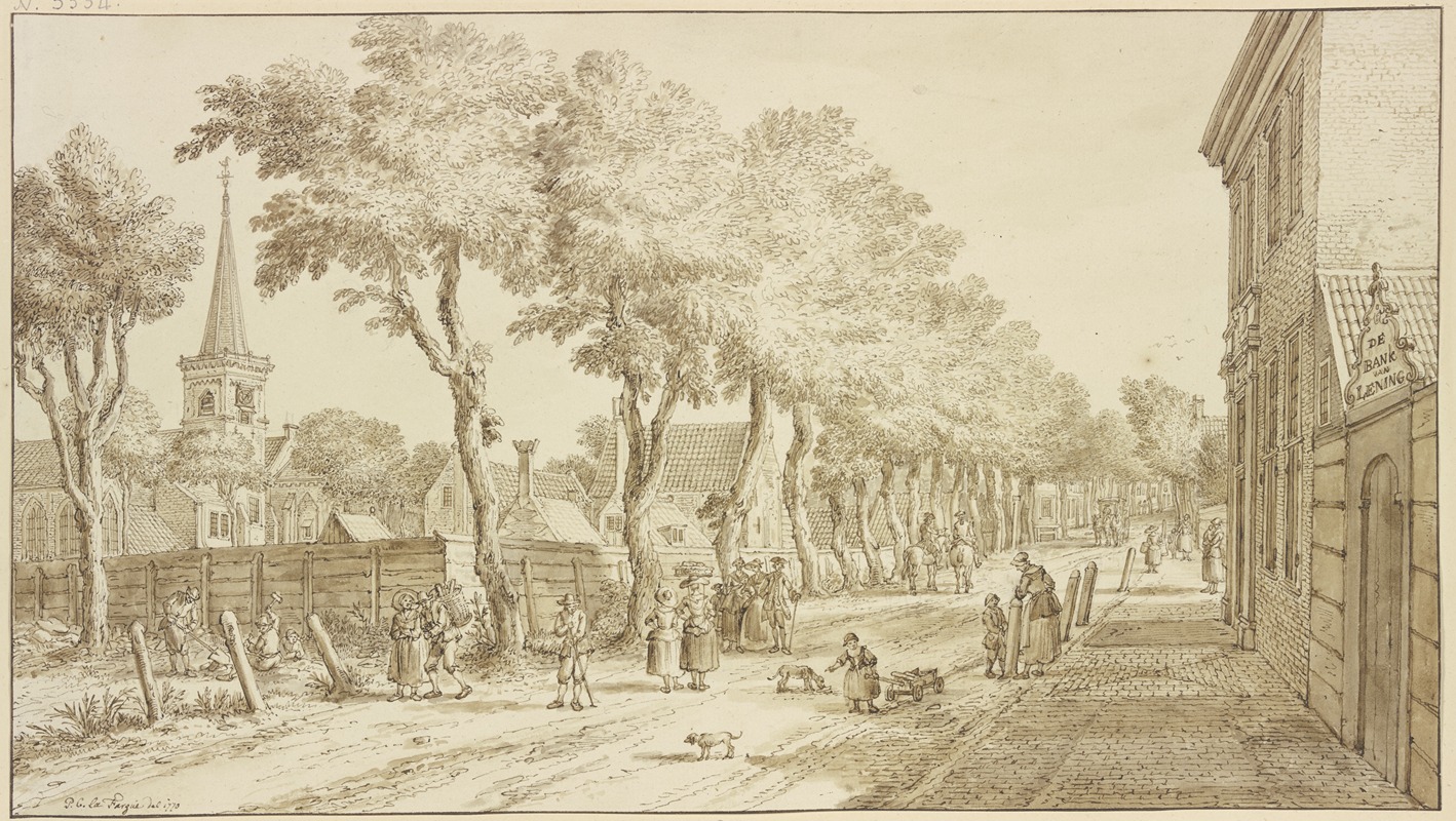 Gezigt van het Dorp Katwyk op Rhin by Паулюс Константин ла Фарг, 1770 — digital art print download