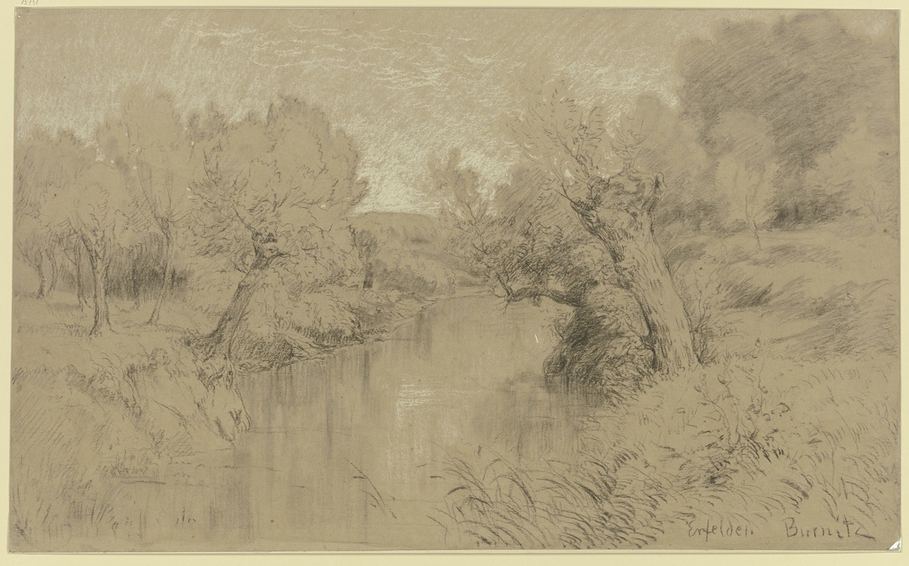 Flußlandschaft bei Erfelden by Peter Burnitz — digital art print download