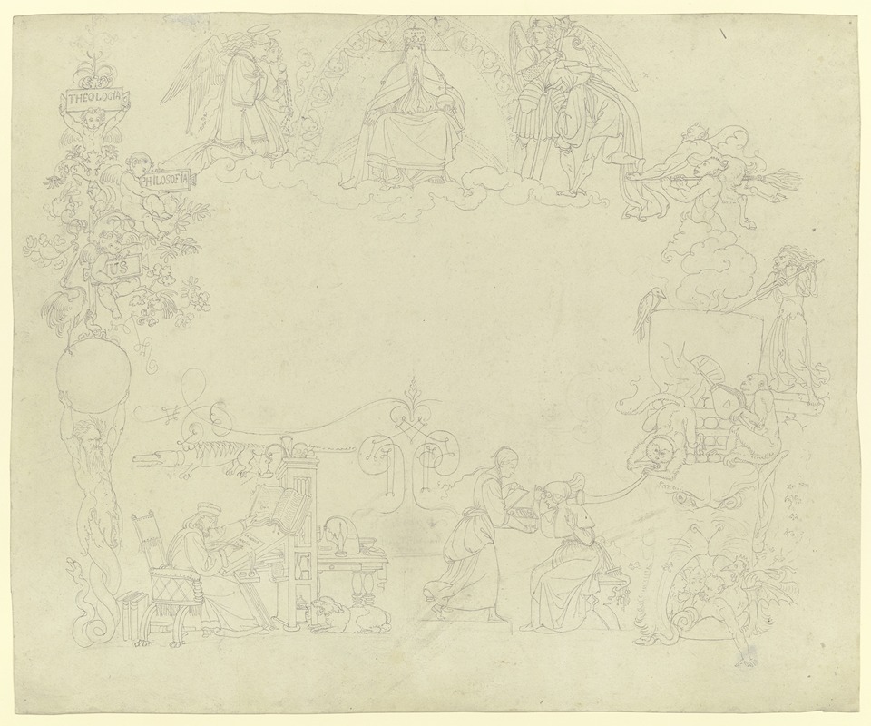 Goethes Faust; Titelblatt in Arabesken by Петер фон Корнелиус, 1814 — digital art print download