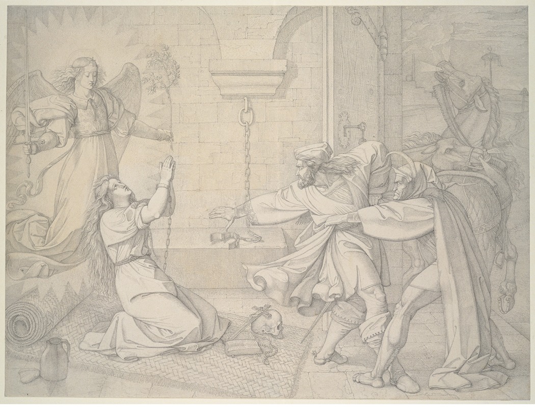 Scene in the dungeon by Петер фон Корнелиус, 1815 — digital art print download
