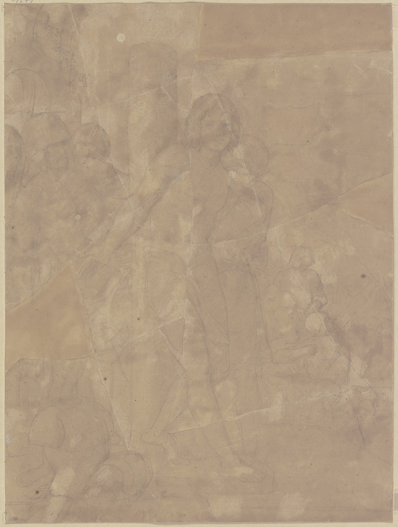 Der Heilige Sebastian wird gefesselt by Philipp Veit — digital art print download