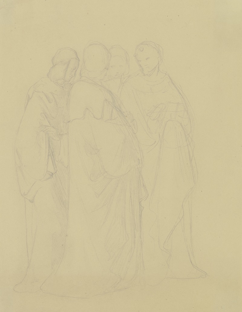 Four clergymen by Филипп Вайт — digital art print download