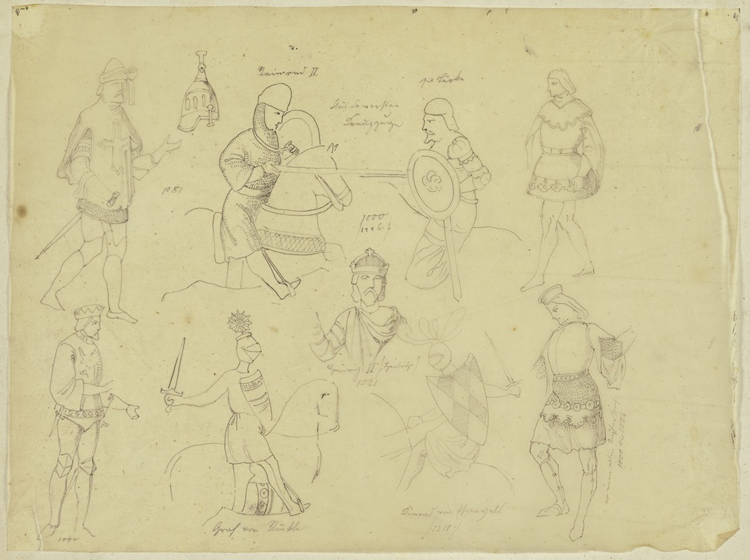 Medieval figures by Филипп Винтерверб — digital art print download