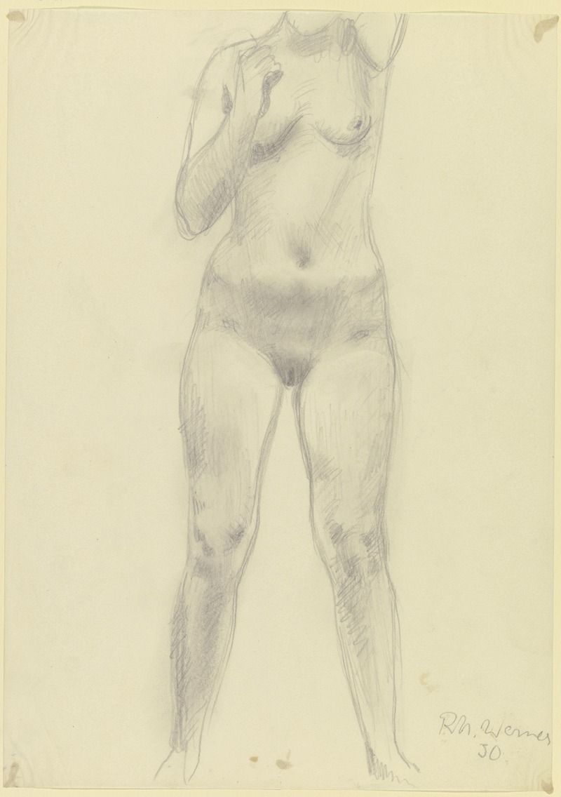 Female nude by Richard Martin Werner, 1930 — digital art print download