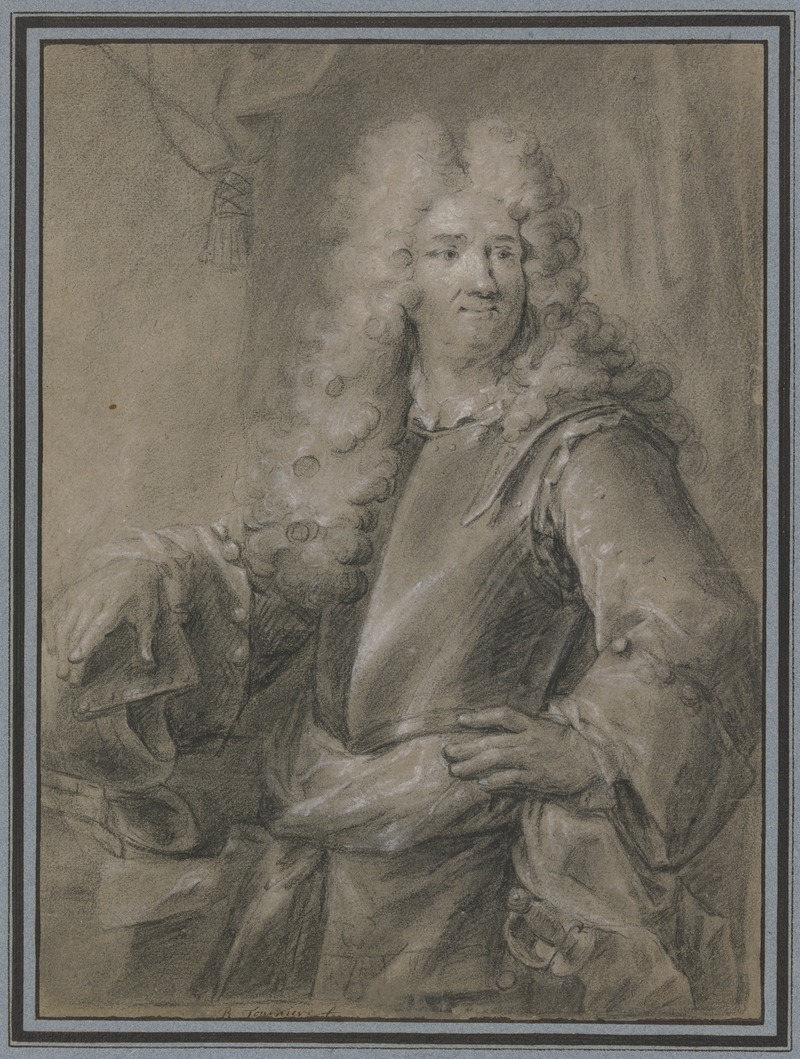Kniestück eines Mannes mit Allongeperücke und Brustharnisch — Robert Tournières
