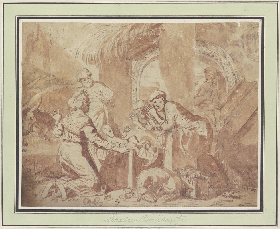 Adoration of the shepherds — Sébastien Bourdon