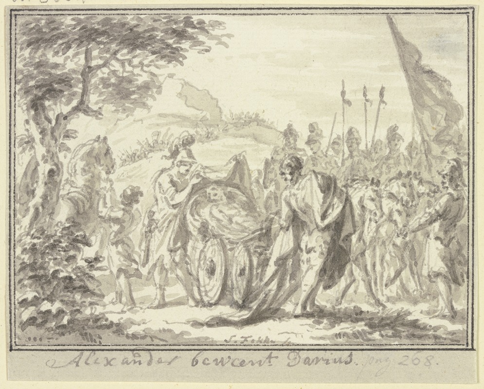 Alexander beweint Dareios by Simon Fokke — digital art print download