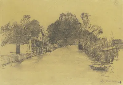 Village road by Сион Лонгли Уэнбан — digital art print download