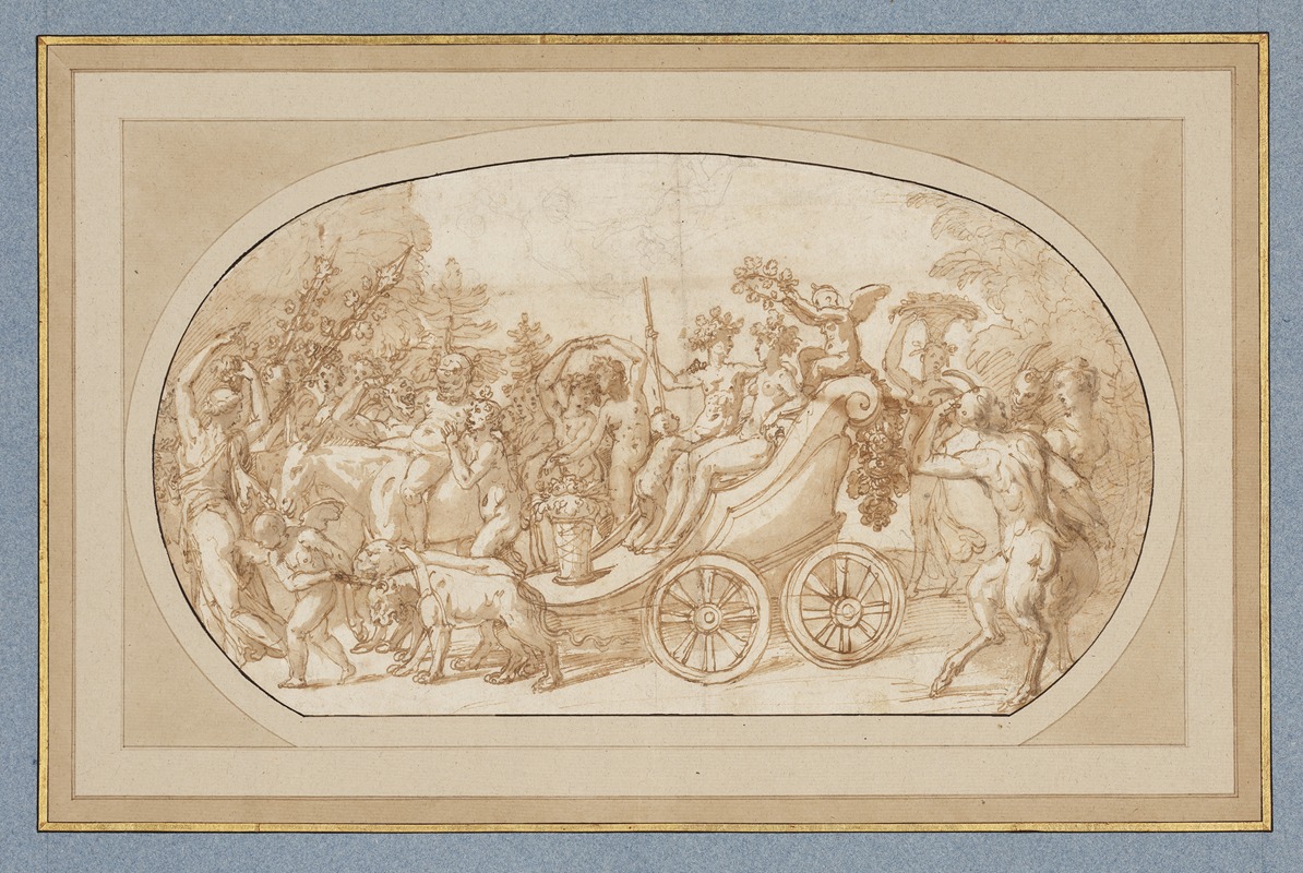 Triumph des Bacchus und der Ariadne by Taddeo Zuccari — digital art print download