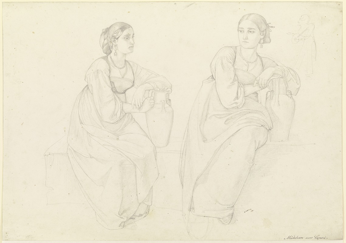 Mädchen aus Capri by Теодор Пелисье, 1830-1839 — digital art print download