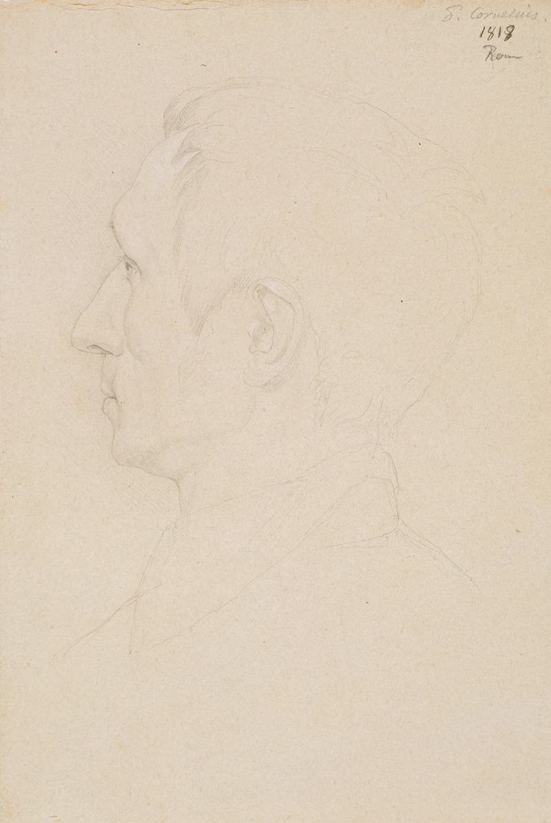 Portrait of Peter Cornelius by Theodor Rehbenitz, 1818 — digital art print download